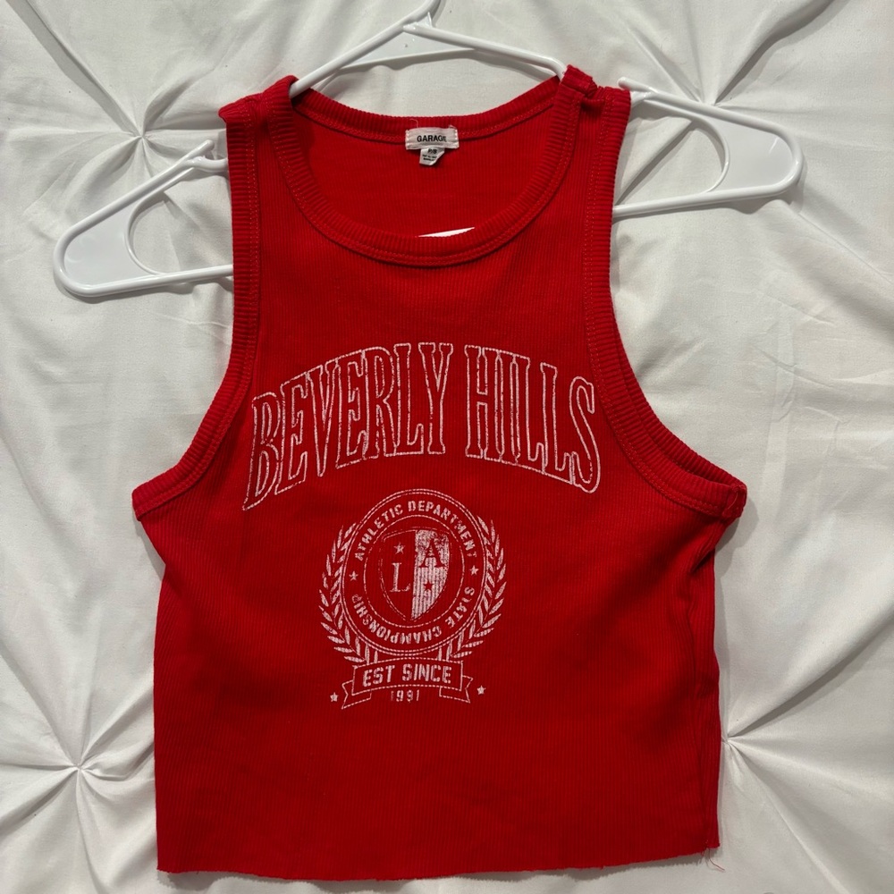 Garage red “Beverly Hills” tank top